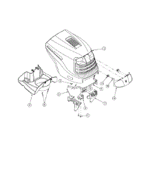Hood & Grille parts for Cub Cadet Front-Engine Lawn Tractor 13AX11CH756 from AppliancePartsPros.com
