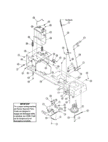 Frame / Battery - 46" Deck - Manual Pto parts for Yard-Man Front-Engine Lawn Tractor 13AX605G755 from AppliancePartsPros.com