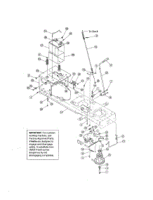 Frame / Battery parts for Mtd Front-Engine Lawn Tractor 13AX611G705 from AppliancePartsPros.com