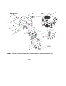Muffler / Engine Accessories parts for Yard-Man Front-Engine Lawn Tractor 13AX614G701 from AppliancePartsPros.com