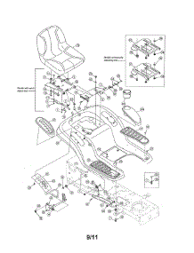 Seat / Fender parts for Mtd Front-Engine Lawn Tractor 13AX615H730 from AppliancePartsPros.com