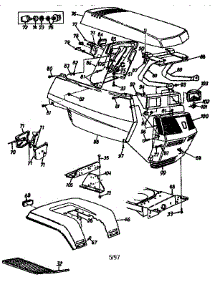 Grill And Fender parts for Mtd Front-Engine Lawn Tractor 13AX694G401 from AppliancePartsPros.com