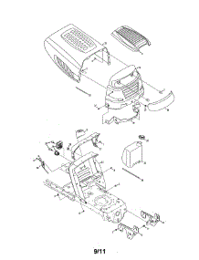 Bumper / Hood parts for Mtd Front-Engine Lawn Tractor 13AX795G031 from AppliancePartsPros.com