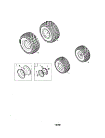 Front & Rear Wheels parts for Cub Cadet Front-Engine Lawn Tractor 13AX90AS056 from AppliancePartsPros.com
