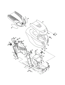 Fuel Tank  /  Y / G Hood  /  Dash parts for Mtd Front-Engine Lawn Tractor 13AX90YT001 from AppliancePartsPros.com