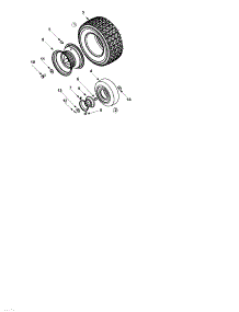 Wheel Complete parts for Mtd Rear-Engine Riding Mower 13B-325-401 from AppliancePartsPros.com