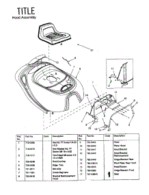 Hood Assembly parts for Mtd Rear-Engine Riding Mower 13B-325-401 from AppliancePartsPros.com