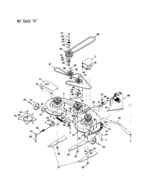 46" Deck "H" parts for Mtd Front-Engine Lawn Tractor 13BF675G062 from AppliancePartsPros.com
