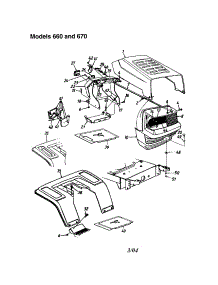 Hood - Models 660 And 670 parts for Mtd Front-Engine Lawn Tractor 13BH670F062 from AppliancePartsPros.com