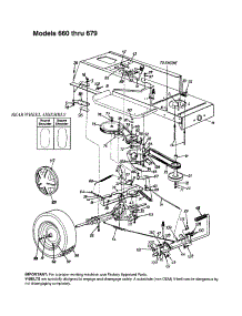 Frame / Rear Wheel parts for Mtd Front-Engine Lawn Tractor 13BH670F062 from AppliancePartsPros.com