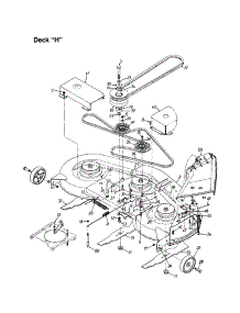 46" Deck "H" parts for Mtd Front-Engine Lawn Tractor 13BH670F062 from AppliancePartsPros.com