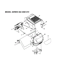 Hood / Grille - Series 662 And 672 parts for Mtd Front-Engine Lawn Tractor 13BI675H062 from AppliancePartsPros.com