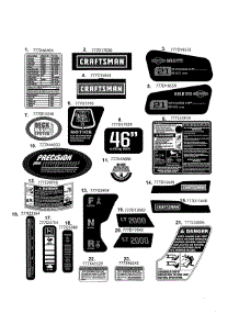Decals parts for Mtd Front-Engine Lawn Tractor 13BL78ST299 from AppliancePartsPros.com