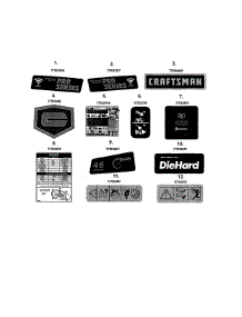 Decals parts for Mtd Riding Mower & Tractor 13BQA1ZT099 from AppliancePartsPros.com