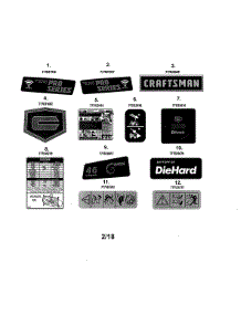 Decals parts for Mtd Riding Mower & Tractor 13BQA1ZT299 from AppliancePartsPros.com
