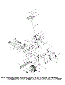 Steering parts for Troy-Bilt Front-Engine Lawn Tractor 13BU609H063 from AppliancePartsPros.com
