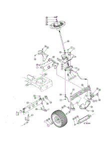 Steering parts for Mtd Front-Engine Lawn Tractor 13BX605G755 from AppliancePartsPros.com