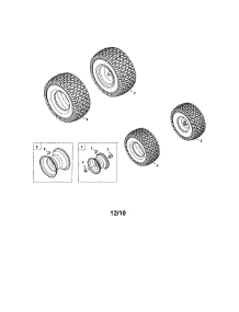 Front & Rear Wheels parts for Cub Cadet Front-Engine Lawn Tractor 13RF91AP056 from AppliancePartsPros.com
