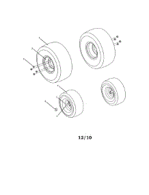 Wheel Assembly parts for Cub Cadet Front-Engine Lawn Tractor 13RX11CH256 from AppliancePartsPros.com
