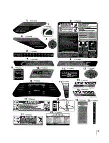 Ltx1050 Decals parts for Cub Cadet Front-Engine Lawn Tractor 13WF91AP056 from AppliancePartsPros.com