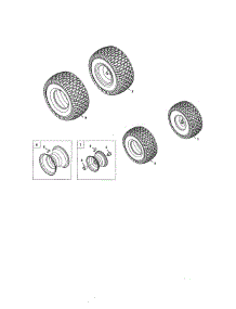 Front & Rear Wheels parts for Cub Cadet Front-Engine Lawn Tractor 13WG91AT056 from AppliancePartsPros.com