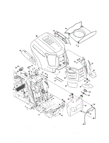 Fuel Tank / Hood / Dash parts for Cub Cadet Front-Engine Lawn Tractor 13WG91AT056 from AppliancePartsPros.com
