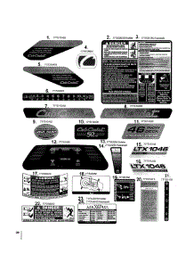 Decals-Ltx1046 / Kw parts for Cub Cadet Front-Engine Lawn Tractor 13WG91AT056 from AppliancePartsPros.com