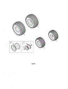 Front & Rear Wheels parts for Cub Cadet Front-Engine Lawn Tractor 13WX90AS056 from AppliancePartsPros.com