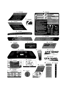 Decals parts for Cub Cadet Front-Engine Lawn Tractor 13WX90AS056 from AppliancePartsPros.com