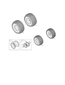 Front & Rear Wheels parts for Cub Cadet Front-Engine Lawn Tractor 13WX91AT056 from AppliancePartsPros.com