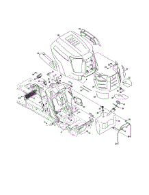Fuel Tank / Hood / Dash parts for Cub Cadet Front-Engine Lawn Tractor 13WZ92AK056 from AppliancePartsPros.com