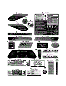 Sltx 1050 Decals parts for Cub Cadet Front-Engine Lawn Tractor 13WZ92AK056 from AppliancePartsPros.com