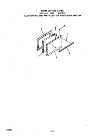 Oven Door parts for Roper Gas Range 1415*1A from AppliancePartsPros.com