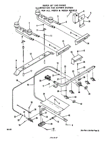 Burner parts for Roper Gas Range 1423*1A from AppliancePartsPros.com