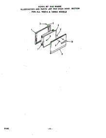 Oven Door parts for Roper Gas Range 1423*1A from AppliancePartsPros.com
