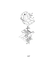 Seat parts for Mtd Riding Mower & Tractor 1427A3ZW099 from AppliancePartsPros.com