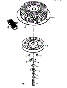 Recoil Starter 590746 parts for Craftsman Lawn & Garden Engine 143001001 from AppliancePartsPros.com