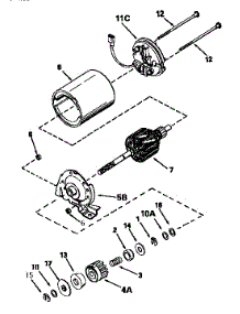 Starter Motor 35709 (71 / 143) parts for Craftsman Lawn & Garden Engine 143006712 from AppliancePartsPros.com