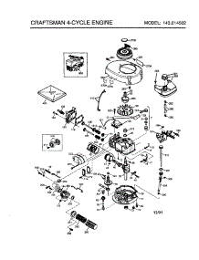 Engine parts for Craftsman Lawn & Garden Engine 143014502 from AppliancePartsPros.com