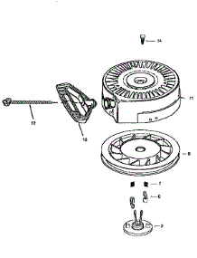 Starter 590742 (71 / 143) parts for Craftsman Lawn & Garden Engine 143015001 from AppliancePartsPros.com