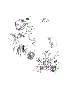 Flywheel / Blower Housing / Fuel Tank parts for Craftsman Lawn & Garden Engine 143016001 from AppliancePartsPros.com