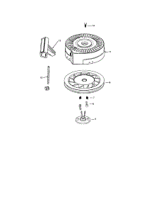 Rewind Starter parts for Craftsman Lawn & Garden Engine 143043800 from AppliancePartsPros.com