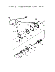 Electric Starter parts for Craftsman Lawn & Garden Engine 143049001 from AppliancePartsPros.com