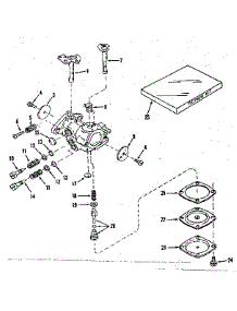 Carburetor No. 30119 (Power Products #0234-14) parts for Craftsman Lawn & Garden Engine 143102021 from AppliancePartsPros.com
