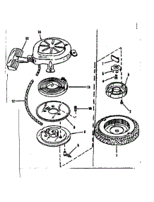 Rewind Starter No. 29224 parts for Craftsman Lawn & Garden Engine 143102090 from AppliancePartsPros.com