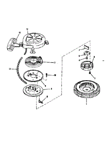 Rewind Starter No. 29224 parts for Craftsman Lawn & Garden Engine 143102210 from AppliancePartsPros.com