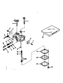 Carburetor No. 29928 parts for Craftsman Lawn & Garden Engine 143102212 from AppliancePartsPros.com