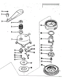 Ratchet Self Starter No. 29711 parts for Craftsman Lawn & Garden Engine 143104020 from AppliancePartsPros.com
