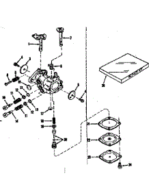Carburetor No. 29928 (Power Products #0234-07) parts for Craftsman Lawn & Garden Engine 143104050 from AppliancePartsPros.com