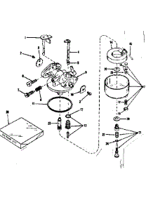Carburetor No.30191 (Lmb-1) parts for Craftsman Lawn & Garden Engine 143104100 from AppliancePartsPros.com